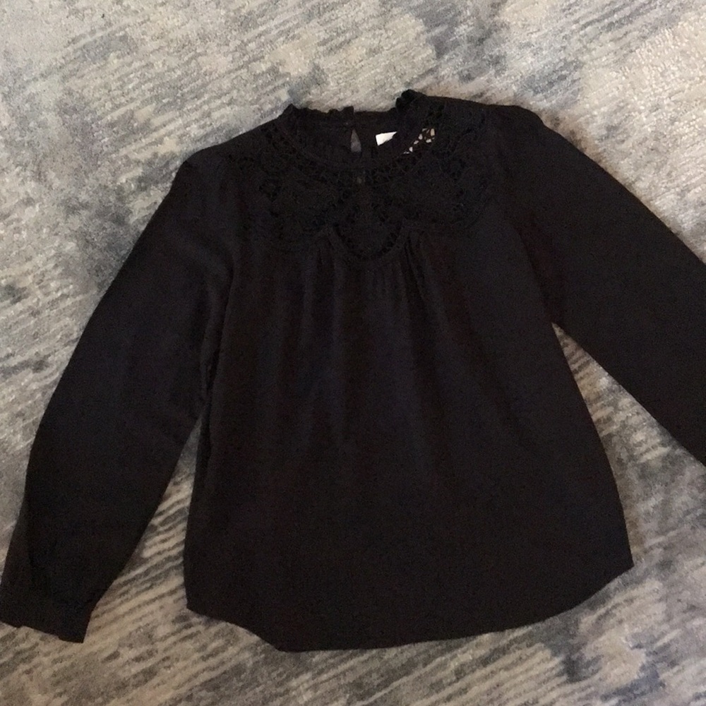 LOFT Front Lace Yoke Blouse NWOT